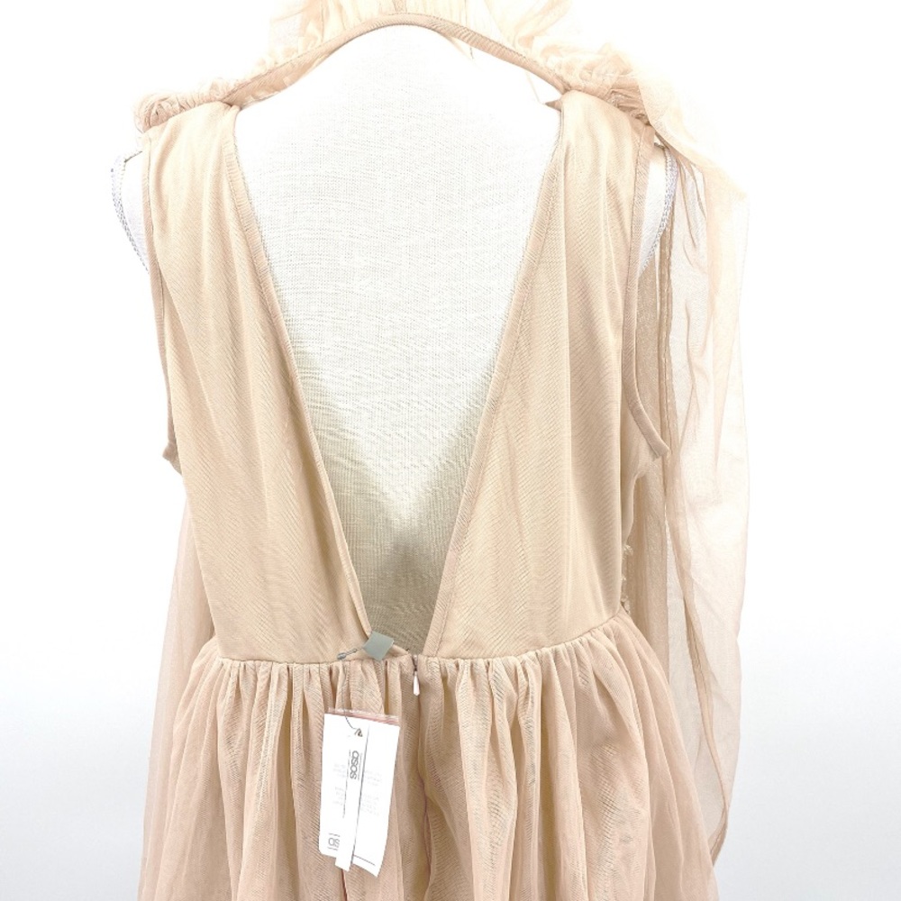 🌷ASOS🌷 Embellished Cape Plunge Tulle Mini Dress - Picture 15 of 16